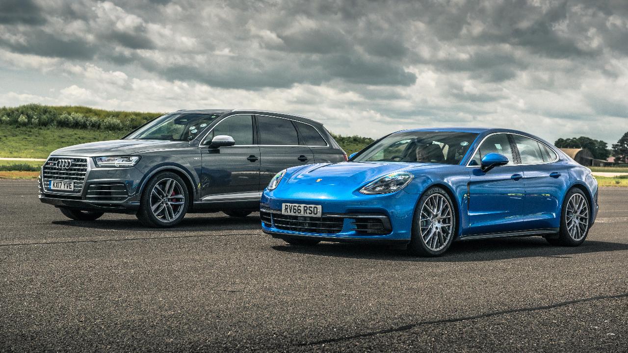 Top Gear Drag Races Audi Sq7 Vs Porsche Panamera