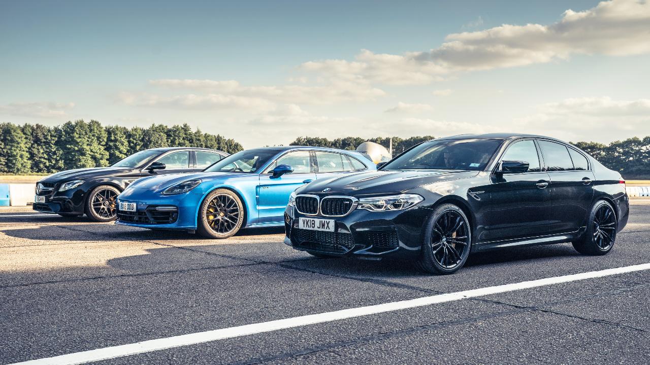 Top Gear Drag Races Bmw M5 Vs Merc Amg E63 Vs Panamera Turbo S