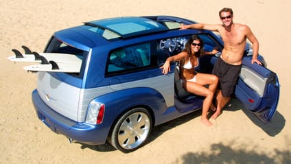 Chrysler California Cruiser concept with surfers