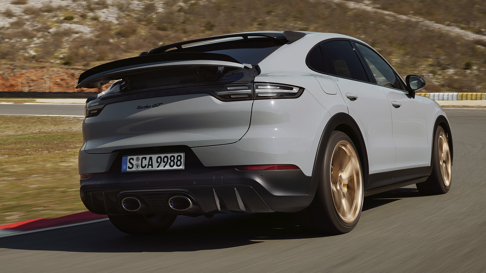 Porsche Cayenne Turbo GT rear action