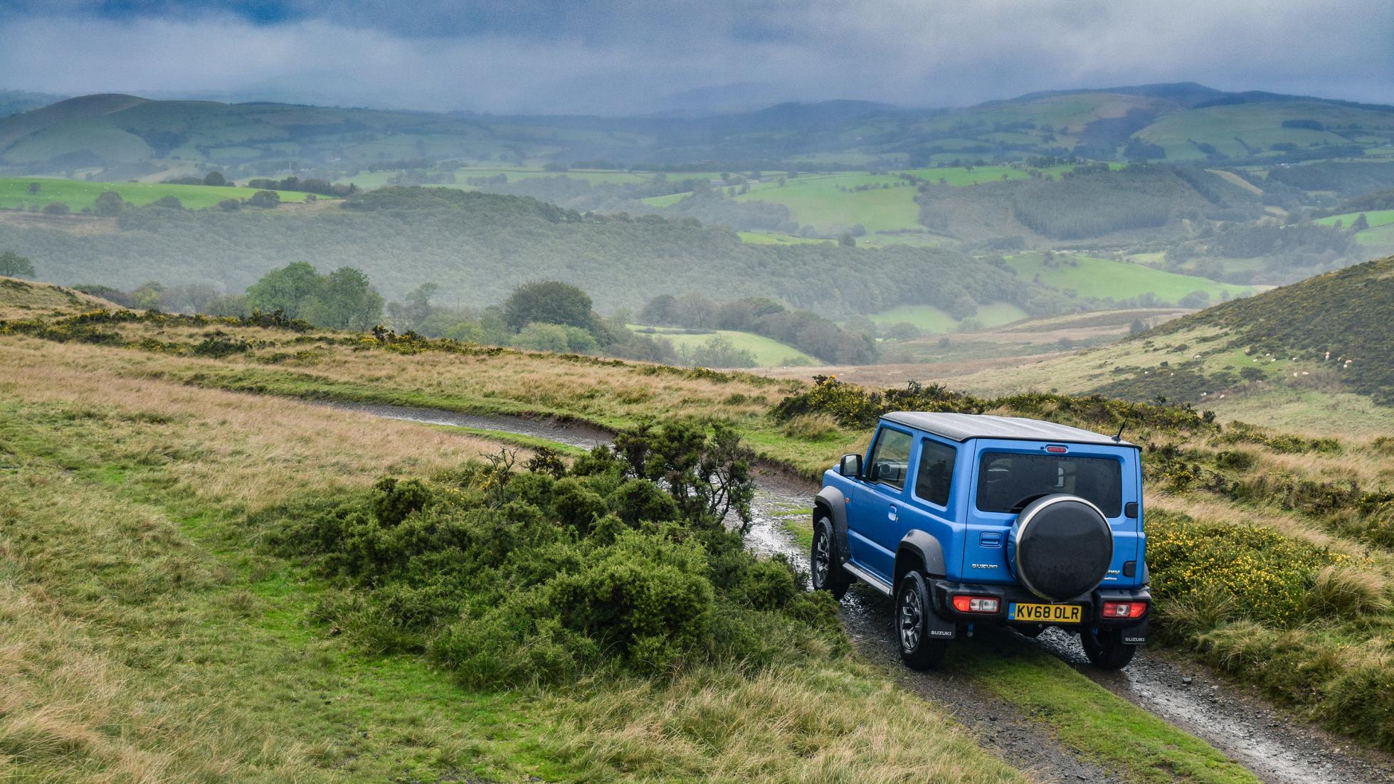 Suzuki Jimny off-roading in the hills