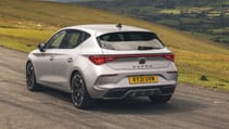 Cupra Leon hatchback rear three quarters static