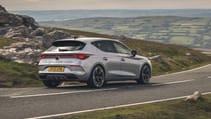 Cupra Leon hatchback side view dynamic