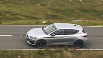 Cupra Leon hatchback top down dynamic