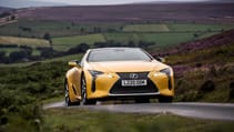 Lexus LC500 coupe yellow