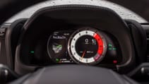 Lexus LC500 coupe yellow dials rev counter