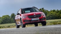 Skoda Kamiq red cornering