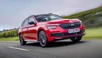 Skoda Kamiq Monte Carlo red front view