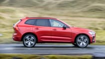 Volvo XC60 Recharge red side profile