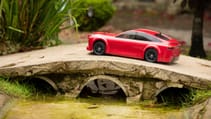 Toyota Mirai RC car in model village