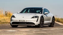 Porsche Taycan 4S Cross Turismo cornering