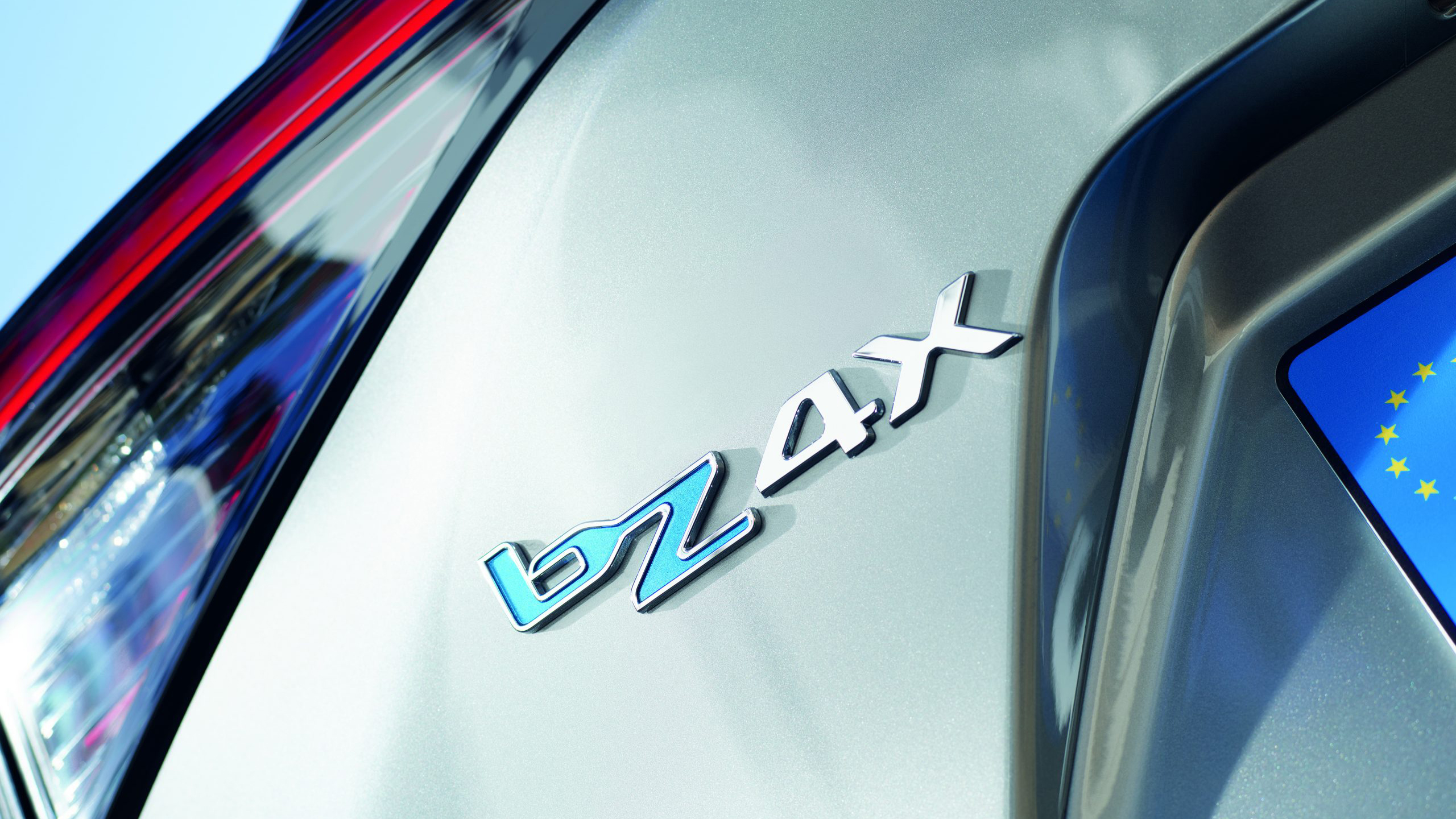 Toyota bZ4X electric car badge