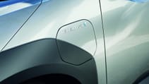 Toyota bZ4X electric car charge filler cap