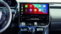 Toyota bZ4X electric car dashboard media screen