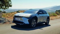 Toyota bZ4X electric car on road