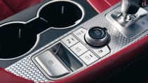 Genesis G70 Shooting Brake cupholder and drive modes detail