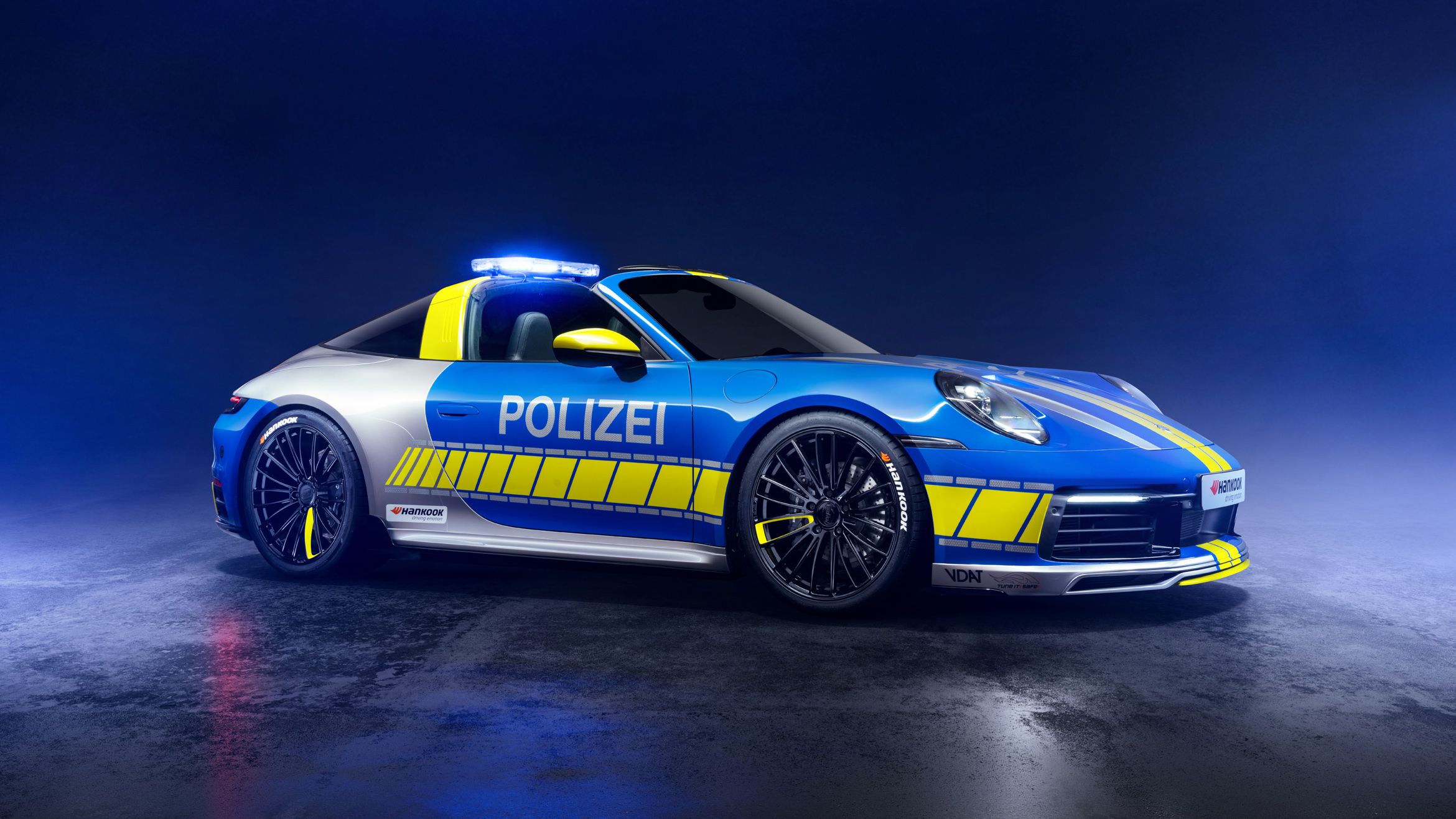 Polizei Marks On A German Police Car . Stock Photo, Picture and