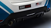 Toyota GR Yaris H2 hydrogen hot hatch rear bumper and exhausts