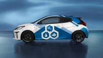 Toyota GR Yaris H2 hydrogen hot hatch side profile