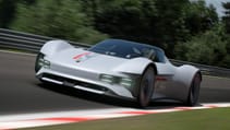 Porsche Vision Gran Turismo in game on circuit