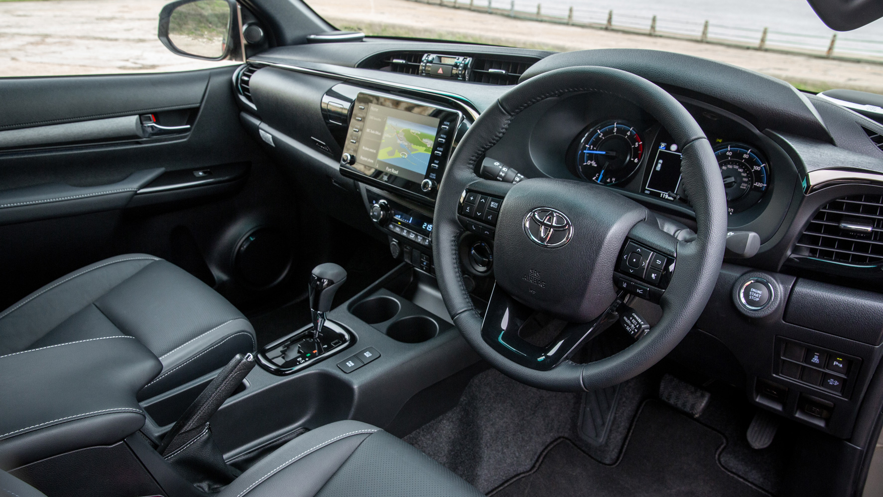 Toyota Hilux Interior Layout & Technology | Top Gear