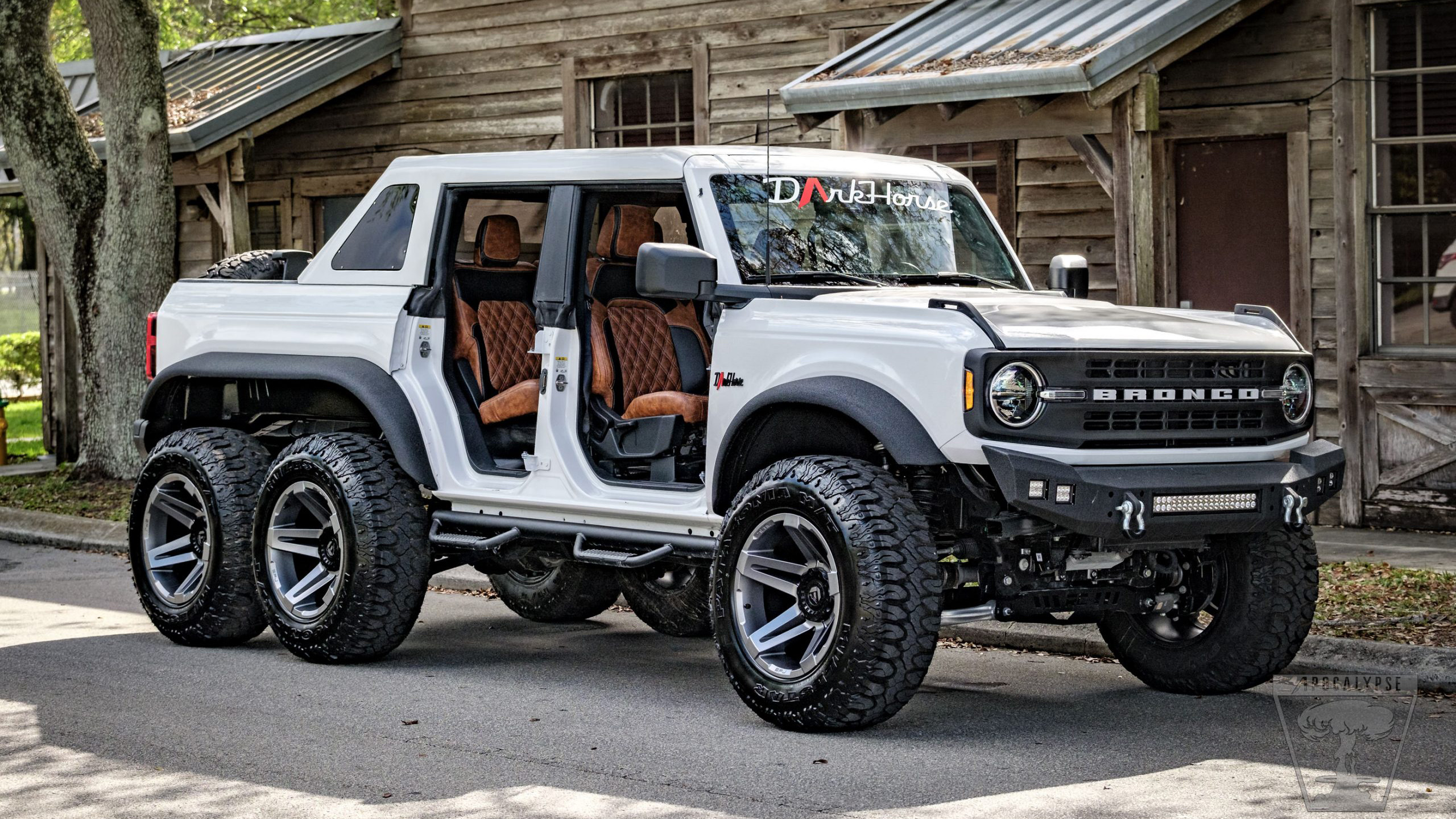 Yep This Is A Six Wheeled Ford Bronco Pickup Top Gear