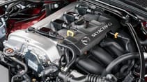 Mazda MX-5 convertible engine detail