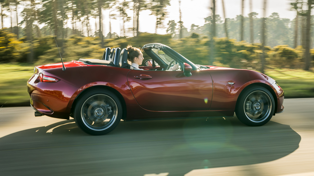 Mazda MX-5 convertible side view