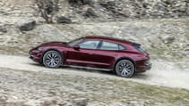 Porsche Taycan Cross Turismo side view off-roading