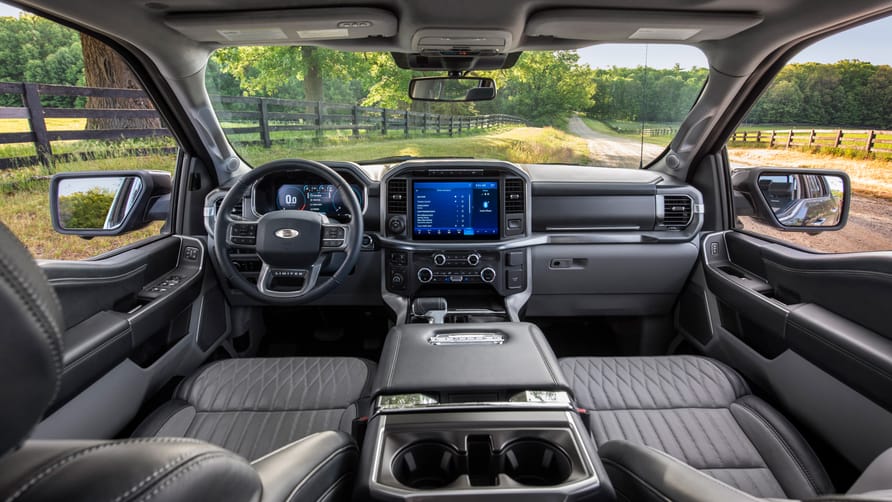 Ford F150 Lightning Interior Layout & Technology Top Gear