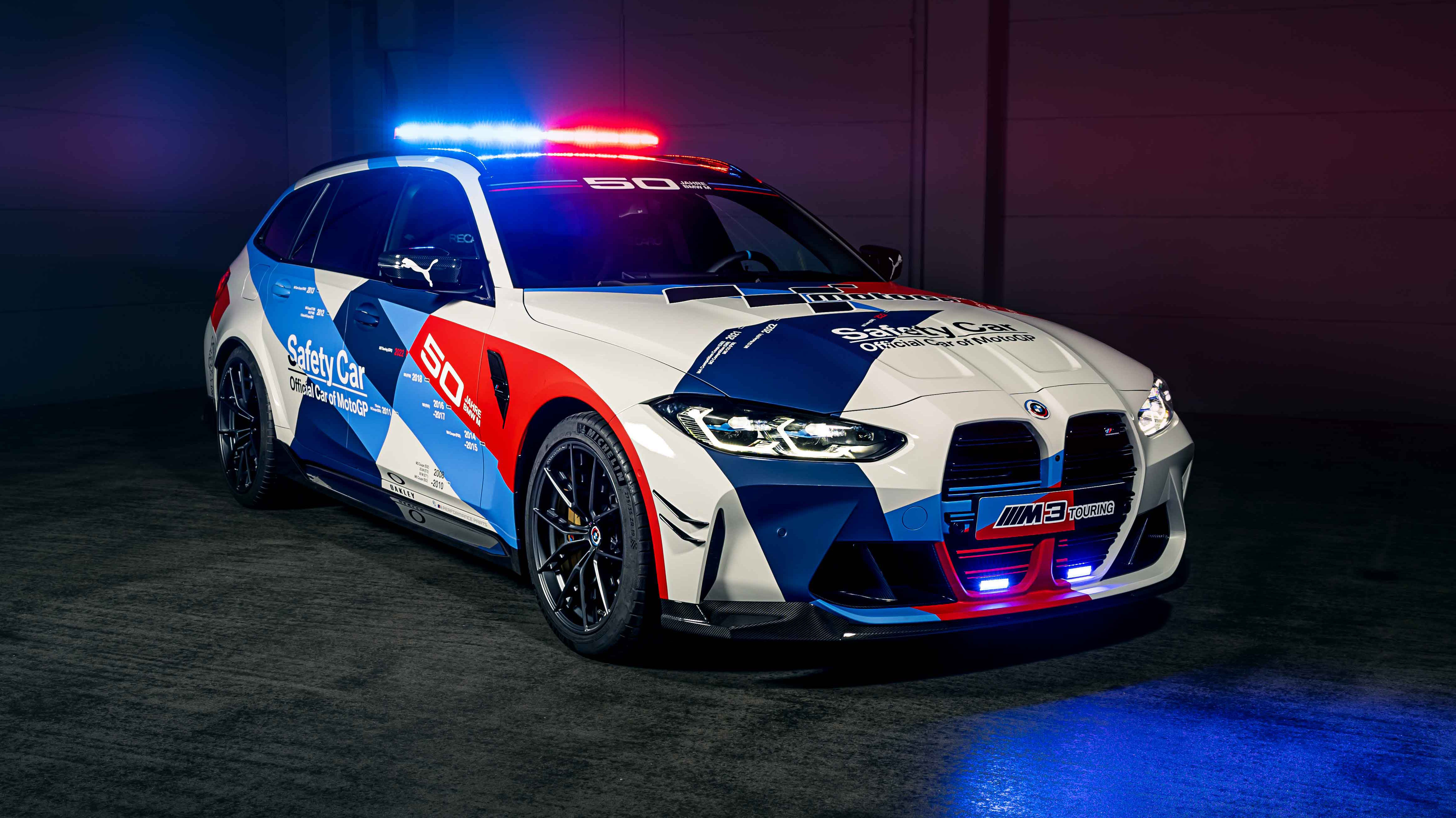 The new MotoGP safety car shows off all the M3 Touring M Performance parts