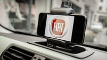 Fiat Panda interior detail phone holder