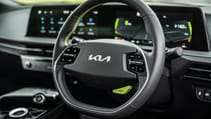 Kia EV6 GT interior detail steering wheel