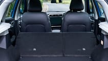 MG ZS EV interior boot detail with seats down