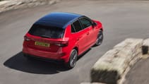 Skoda Fabia Monte Carlo dynamic cornering view