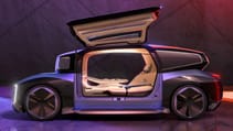 Volkswagen GEN.TRAVEL concept static side view doors open