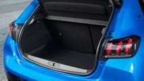 Peugeot e-208 interior boot detail