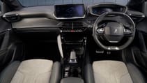 Peugeot e-208 interior front seats