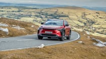 Toyota bZ4X SUV front end dynamic