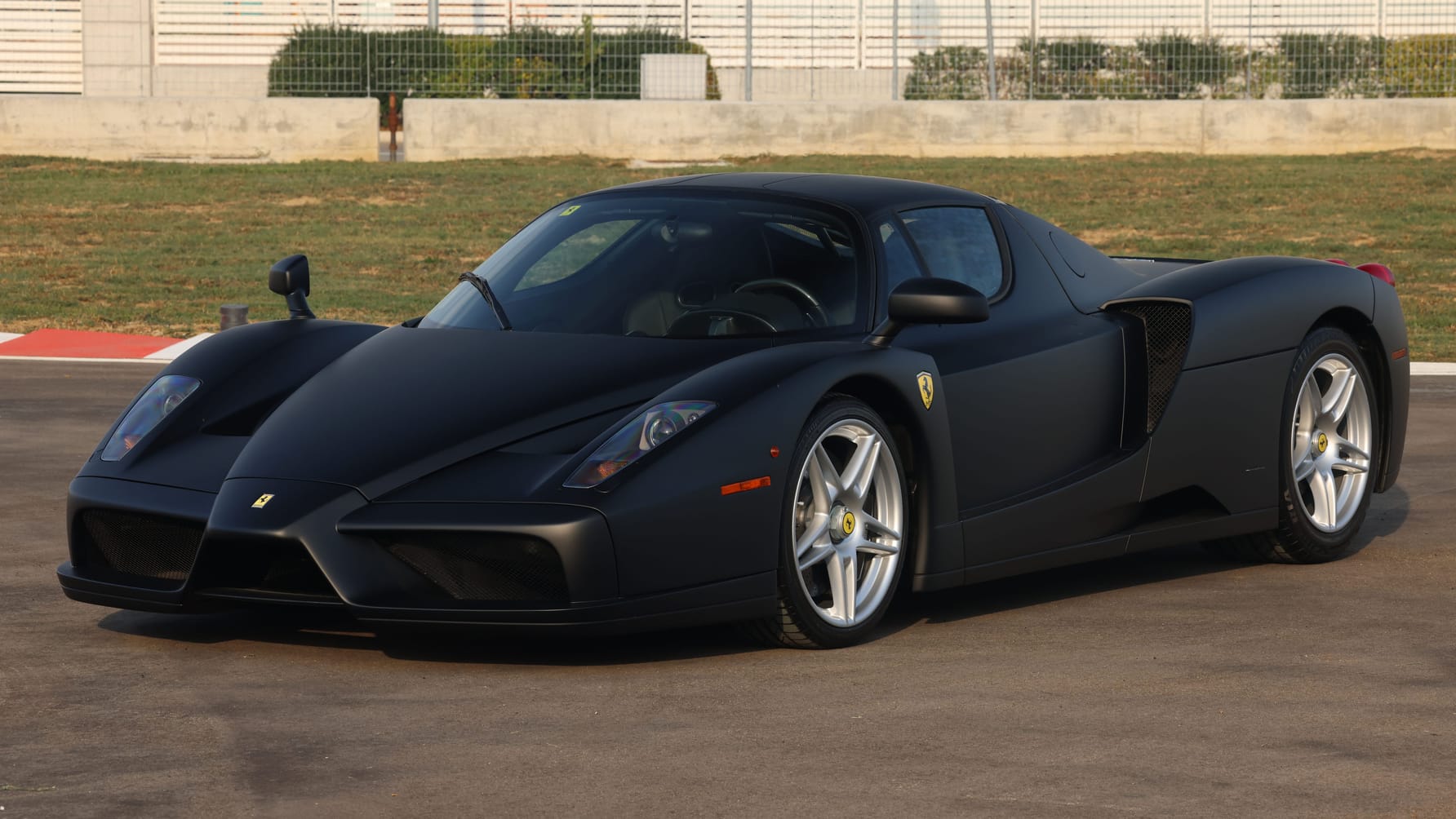 For sale world’s only factorypainted matte black, exroyal Ferrari