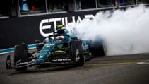 Sebastian Vettel Abu Dhabi smoke