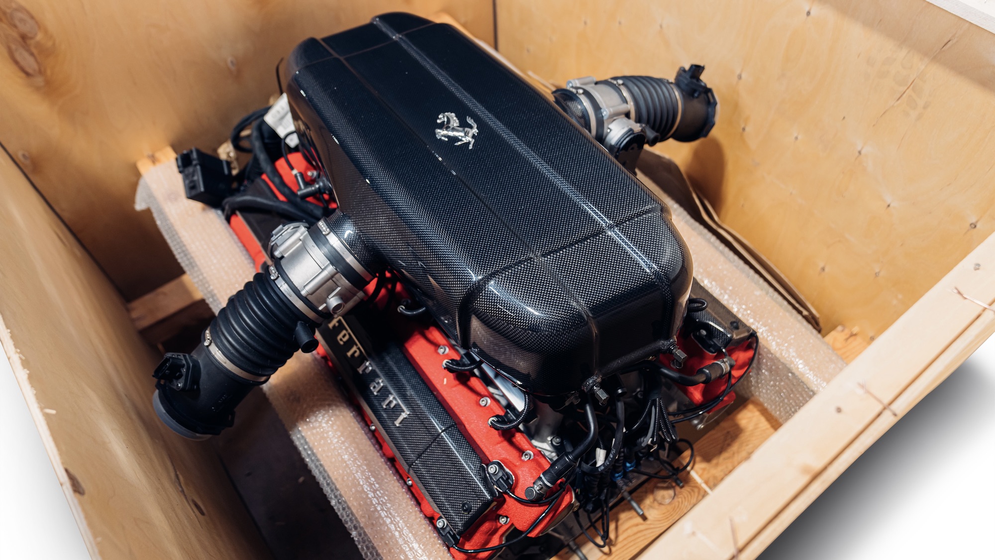 This new, unused Ferrari Enzo V12 'crate engine' is up for sale