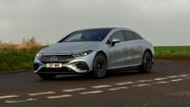 Mercedes-Benz EQS going round a corner