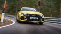 Audi RS3 saloon front end dynamic