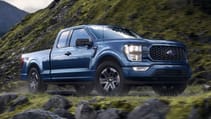 A Ford F-150, to which one could fit a Roush supercharger kit