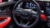 Close-up of Chevrolet Blazer EV dash, set to launch without Android Auto or Apple CarPlay