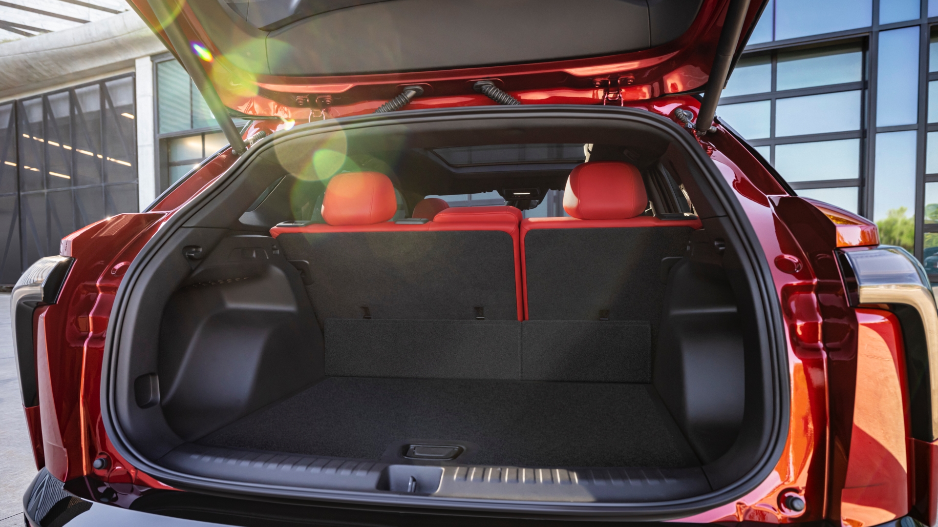 Shot of boot of Chevy Blazer EV