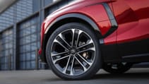 Close up of wheel and tyre of Chevy Blazer EV