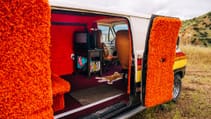 Doors open on A 1977 Dodge Tradesman