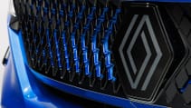 Static studio shot of Renault Rafael - close up of grille